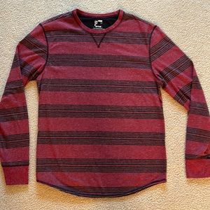 Mens soft long sleeve Burgundy/Navy